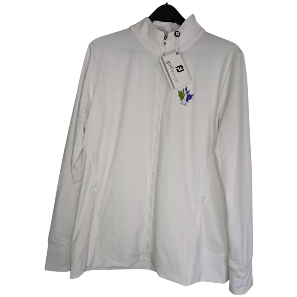 Nwt FootJoy golf white athletic full zip midlayer jacket size large